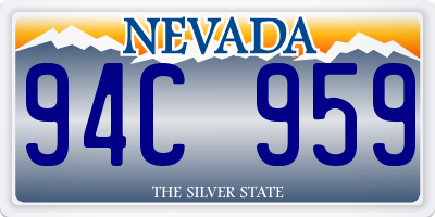 NV license plate 94C959