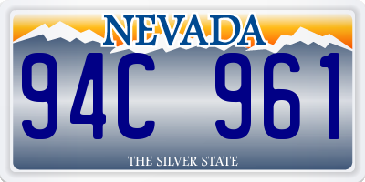 NV license plate 94C961