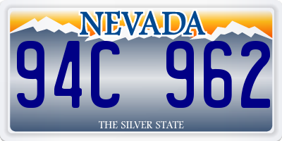 NV license plate 94C962