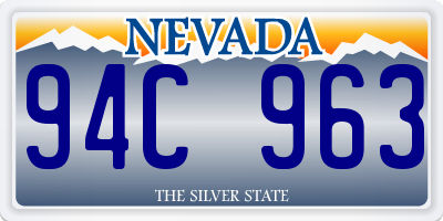 NV license plate 94C963