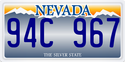 NV license plate 94C967