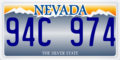 NV license plate 94C974