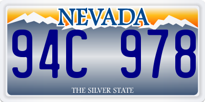 NV license plate 94C978