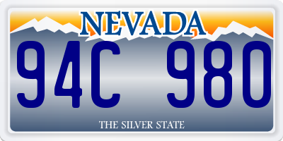 NV license plate 94C980