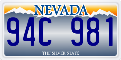 NV license plate 94C981