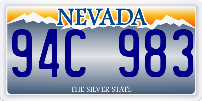 NV license plate 94C983