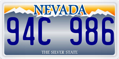 NV license plate 94C986