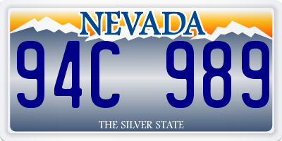 NV license plate 94C989