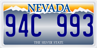 NV license plate 94C993