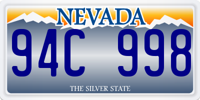 NV license plate 94C998