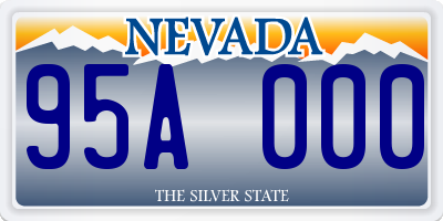 NV license plate 95A000