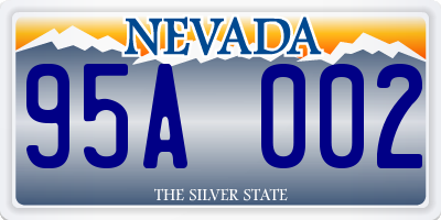 NV license plate 95A002