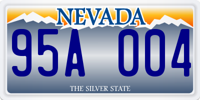 NV license plate 95A004