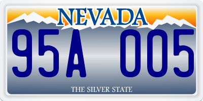 NV license plate 95A005