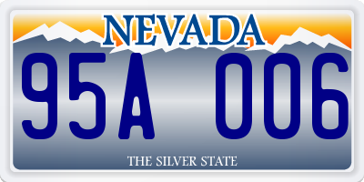 NV license plate 95A006