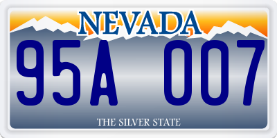 NV license plate 95A007