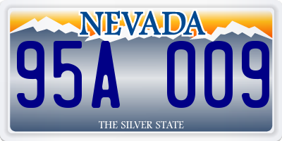 NV license plate 95A009