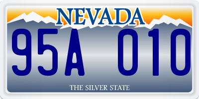 NV license plate 95A010