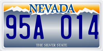 NV license plate 95A014