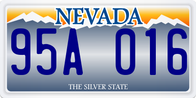 NV license plate 95A016