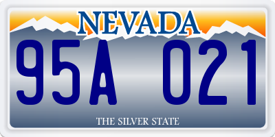 NV license plate 95A021
