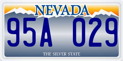 NV license plate 95A029