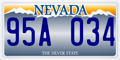 NV license plate 95A034
