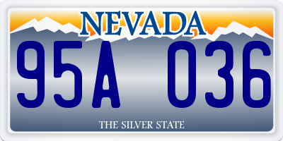 NV license plate 95A036