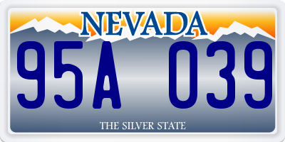 NV license plate 95A039
