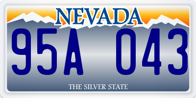 NV license plate 95A043