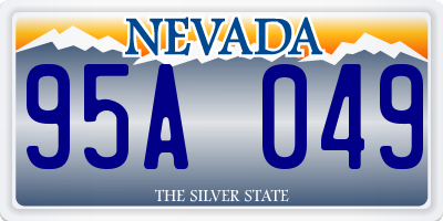 NV license plate 95A049