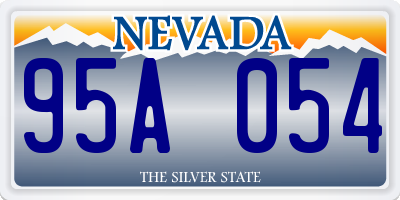 NV license plate 95A054