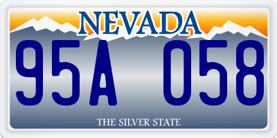 NV license plate 95A058