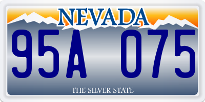 NV license plate 95A075