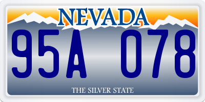 NV license plate 95A078