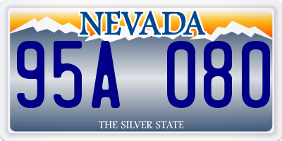 NV license plate 95A080