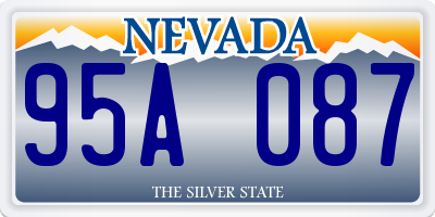 NV license plate 95A087