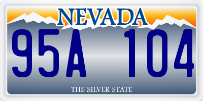 NV license plate 95A104