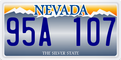 NV license plate 95A107
