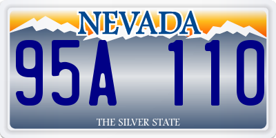 NV license plate 95A110