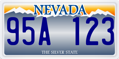 NV license plate 95A123