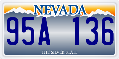 NV license plate 95A136