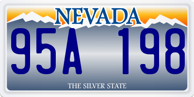 NV license plate 95A198