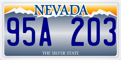 NV license plate 95A203