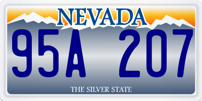 NV license plate 95A207