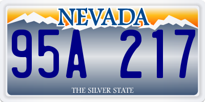 NV license plate 95A217