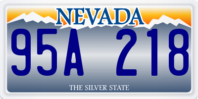 NV license plate 95A218