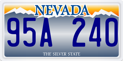 NV license plate 95A240