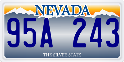 NV license plate 95A243