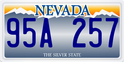 NV license plate 95A257